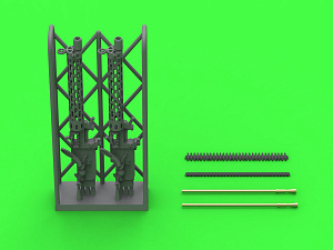 Дополнения из смолы 1/48 Spandau LMG 08/15 (2 pcs) (c длинной рукояткой)