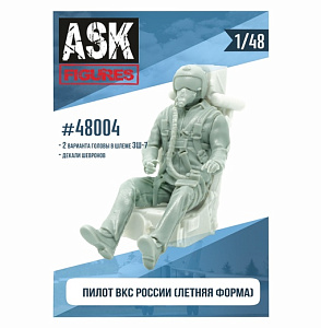 Дополнения из смолы 1/48 Пилот ВКС России (летняя форма) + декали (ASK)