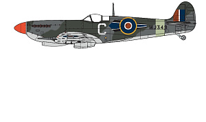 Сборная модель 1/24 Supermarine Spitfire Mk.IXc - Flying Dray (Airfix)