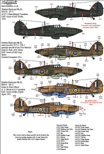 Декаль 1/32 Hawker Hurricane Mk.IIc Pt 1 (3) (Xtradecal)