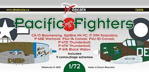Декаль 1/72 Pacific Fighters, Pt.3 (DK Decals)