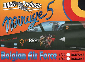 Декаль 1/72 Belgian Air Force Dassault-Mirage 5 Stencilling & zappings (Daco Products)