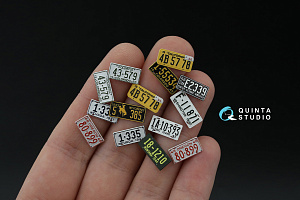 Автомобильные номера США, западные штаты, 1940-1950 (для всех моделей) (на метал. основании)