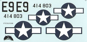 Декаль 1/32 North-American P-51D Mustangs (3) (Zotz)