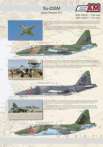 Декаль 1/72 Су-25СМ из состава Авиационной Группы ВКС России в Сирии, Хмеймим (Advanced Modeling)