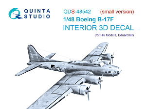 3D Декаль интерьера кабины Boeing B-17F (HK models, Eduard) (малая версия)