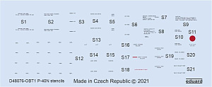 Декаль 1/48 P-40N stencils (HAS)