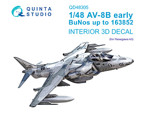 3D Декаль интерьера кабины AV-8B Early (Hasegawa)
