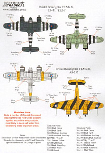 Декаль 1/48 Bristol Beaufighter Mk.X, TF Mk.X, Mk.21, TT Mk.21 (5) (Xtradecal)