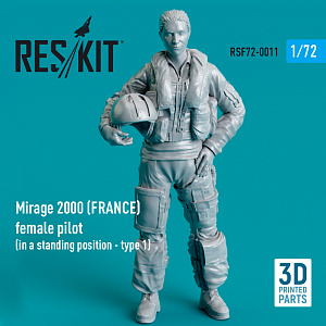 Дополнения из смолы 1/72 Dassault-Mirage 2000B/2000D/2000N (FRANCE) female pilot (type 1) (ResKit)