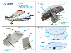 3D Декаль интерьера кабины Антонов Ан-2 (Bilek)