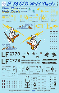 Декаль 1/48 Lockheed-Martin F-16C/D Wild Ducks (Two Bobs)