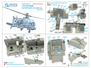 3D Декаль интерьера кабины AH-64D/E (Meng) (Малая версия)