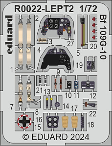 Сборная модель 1/72 Messerschmitt Bf-109G-10 & Bf-109G-14/AS DUAL COMBO (ROYAL CLASS) (Eduard kits)