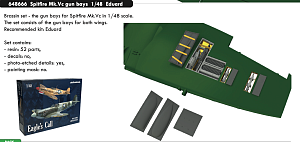 Дополнения из смолы 1/48 Пулемётные отсеки  Supermarine Spitfire Mk.Vc  (для модели Eduard)