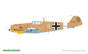 Сборная модель 1/72 Limited Edition AFRIKA - Messerschmitt Bf 109 (Dual Combo) (Eduard kits)