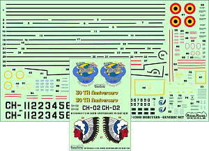 Декаль 1/72 Lockheed C-130 Hercules 30TH Anniversary in Belgian Air Force  (Model Maker Decals)