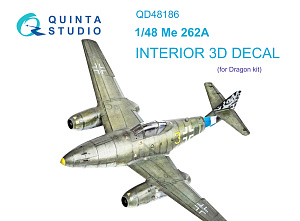 3D Декаль интерьера кабины Me 262A (Dragon)