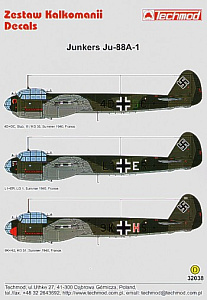 Декаль 1/32 Junkers Ju-88A-1 (3)  (Techmod)