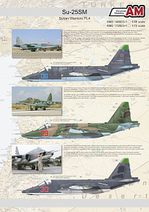 Декаль 1/72 Су-25СМ из состава Авиационной Группы ВКС России в Сирии, Хмеймим (Advanced Modeling)