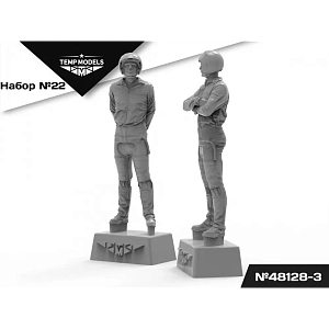 Дополнения из смолы 1/48 ПИЛОТЫ ВКС РФ (ППК-3, ЗШ-7) Набор №22-3 (Temp Models)