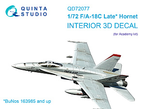 3D Декаль интерьера кабины F/A-18C late (Academy)