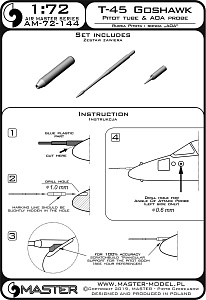 Дополнения из латуни 1/72 McDonnell-Douglas T-45 Goshawk - Pitot Tube & Angle Of Attack probe