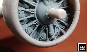Дополнения из смолы 1/48 Boeing B-17F/G (Early) Flying Fortress Engine (Hong Kong Models) 