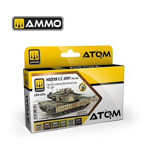 Набор акриловых красок ATOM Современная армия США 1950-2016 20 ml x 6 (Ammo Mig) 