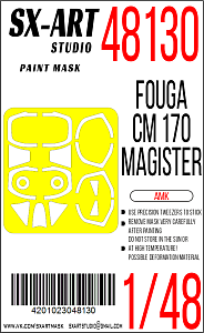 Окрасочная маска 1/48 Fouga CM.170 Magister (AMK)