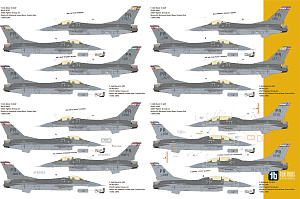 Декаль 1/48 General-Dynamics F-16A/F-16B Vipers of the Caribbean (Two Bobs)