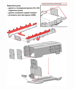 Конверсионный набор 1/72 Конверсионный набор УГЗС-М (на базе Урал-43206) для Урал-4320 от "Звезды"
