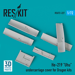 Дополнения из смолы 1/72 Heinkel He-219 Uhu undercarriage covers (ResKit)