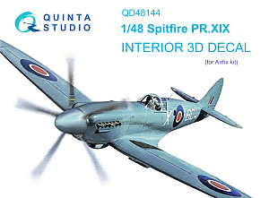 3D Декаль интерьера кабины Spitfire PR.XIX (Airfix)