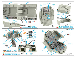 3D Декаль интерьера кабины AH-64D (Takom)  (с 3D-печатными деталями)