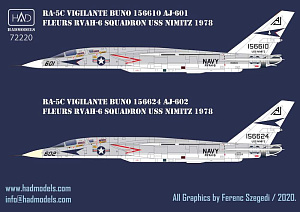 Декаль 1/72 RA-5C Vigilante USS Nimitz - part 3 (HAD)