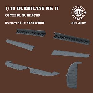 Дополнения из смолы 1/48 Набор закрылков Hawker Hurricane Mk.IIB/Mk.IIC (для модели Arma Hobby)