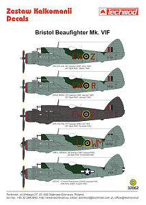 Декаль 1/32 Bristol Beaufighter Mk.VIF (Techmod)