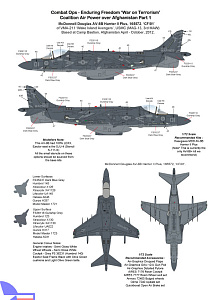 Декаль 1/72 Operation Enduring Freedom 'Coalition Air Power over Afghanistan Part 1 (AGM)