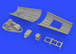 Дополнения из смолы 1/48 Messerschmitt Bf-109G-6 radio compartment (для модели Tamiya)