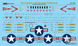 Декаль 1/32 Combat Scooters(2)USN/USMC Douglas A-4E/F Skyhawks in the Vietnam War.Part2 (AOA Decals)