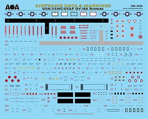 Декаль 1/48 USAF North-American/Rockwell OV-10D Broncos in the Vietnam War (AOA Decals)