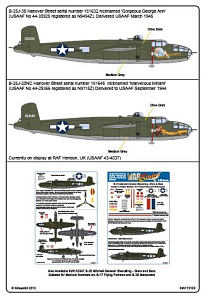 Декаль 1/72 Hannover Street Mitchells North-American B-25J-30NC (Kits-World)