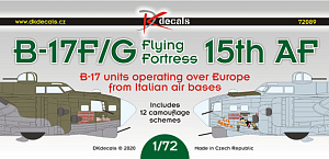 Декаль 1/72 Boeing B-17F/B-17G Flying Fortress 15th Air Force (DK Decals)