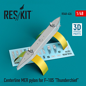 Дополнения из смолы 1/48 Centerline MER pylon for Republic F-105D/F-105G Thunderchief (ResKit)