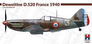 Сборная модель 1/72 Dewoitine D.520 France 1940 (Hobby 2000)