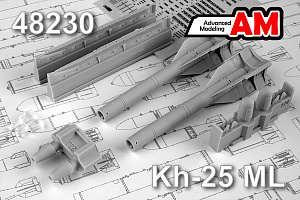 Дополнения из смолы 1/48 Авиационная управляемая ракета Х-25МЛ с АПУ-68УМ2 (Advanced Modeling)/ МиГ-23, МиГ-27, Су-17, Су-24, Су-25, Су-35