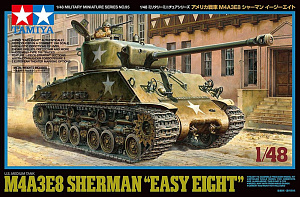 Сборная модель 1/48 Американский средний танк M4A3E8 Sherman "Easy Eight" с фиг. командира (Tamiya)