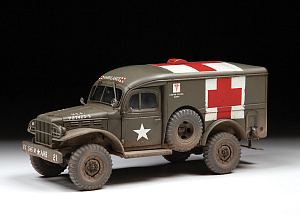 Сборная модель 1/35 Американский армейский медицинский автомобиль WC-54 (Zvezda)