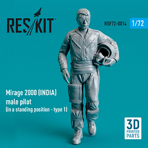 Дополнения из смолы 1/72 Dassault-Mirage 2000B/2000D/2000N (INDIA) male pilot (type 1) (ResKit)